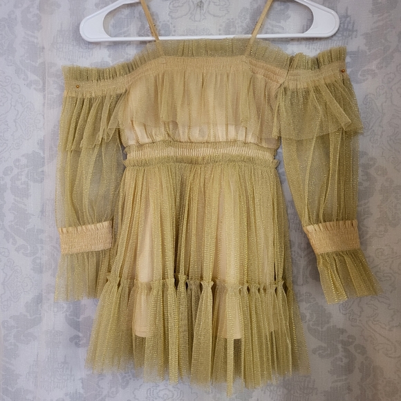 Ooh! La La Couture Girls Gold Sparkle Every Dress Size 5 and 4T - Picture 3 of 16